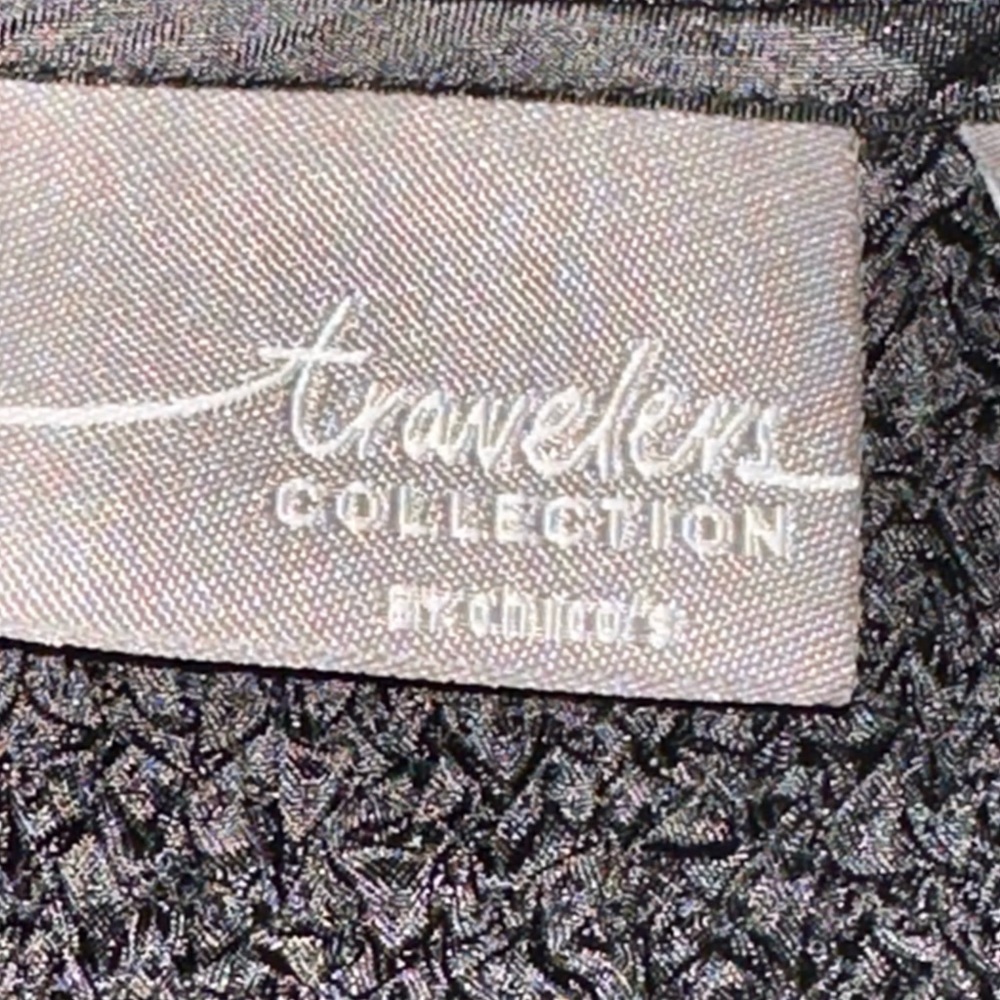 Chico's- Travelers Collection Black and Taupe blazer jacket Small (0) - Picture 7 of 8